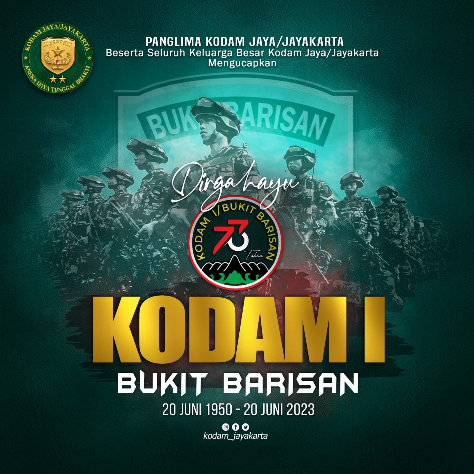 Dirgahayu Kodam I/Bukit Barisan 