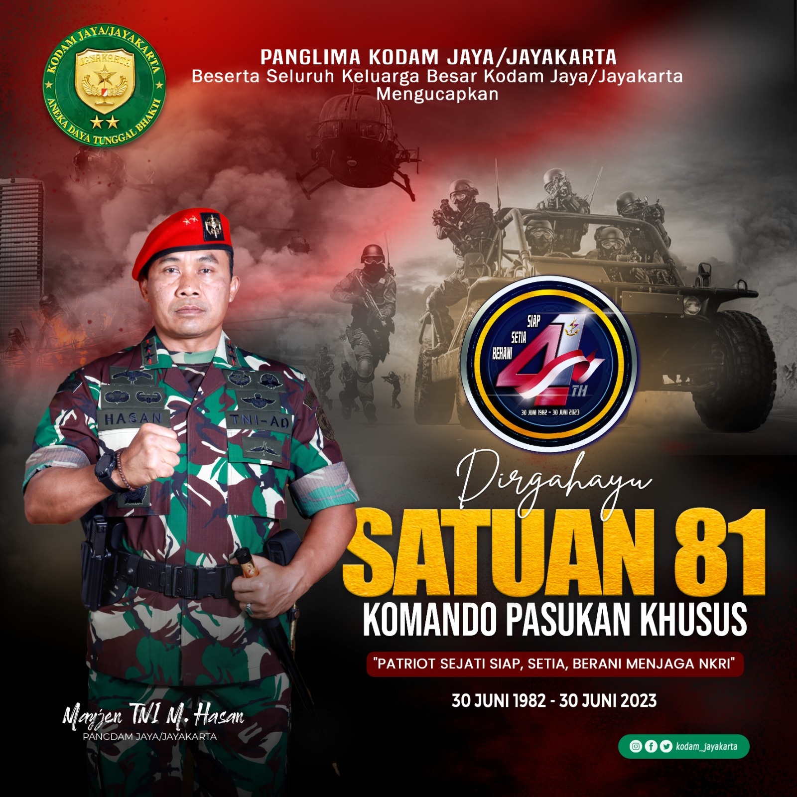 Dirgahayu Satuan 81 Komando Pasukan Khusus