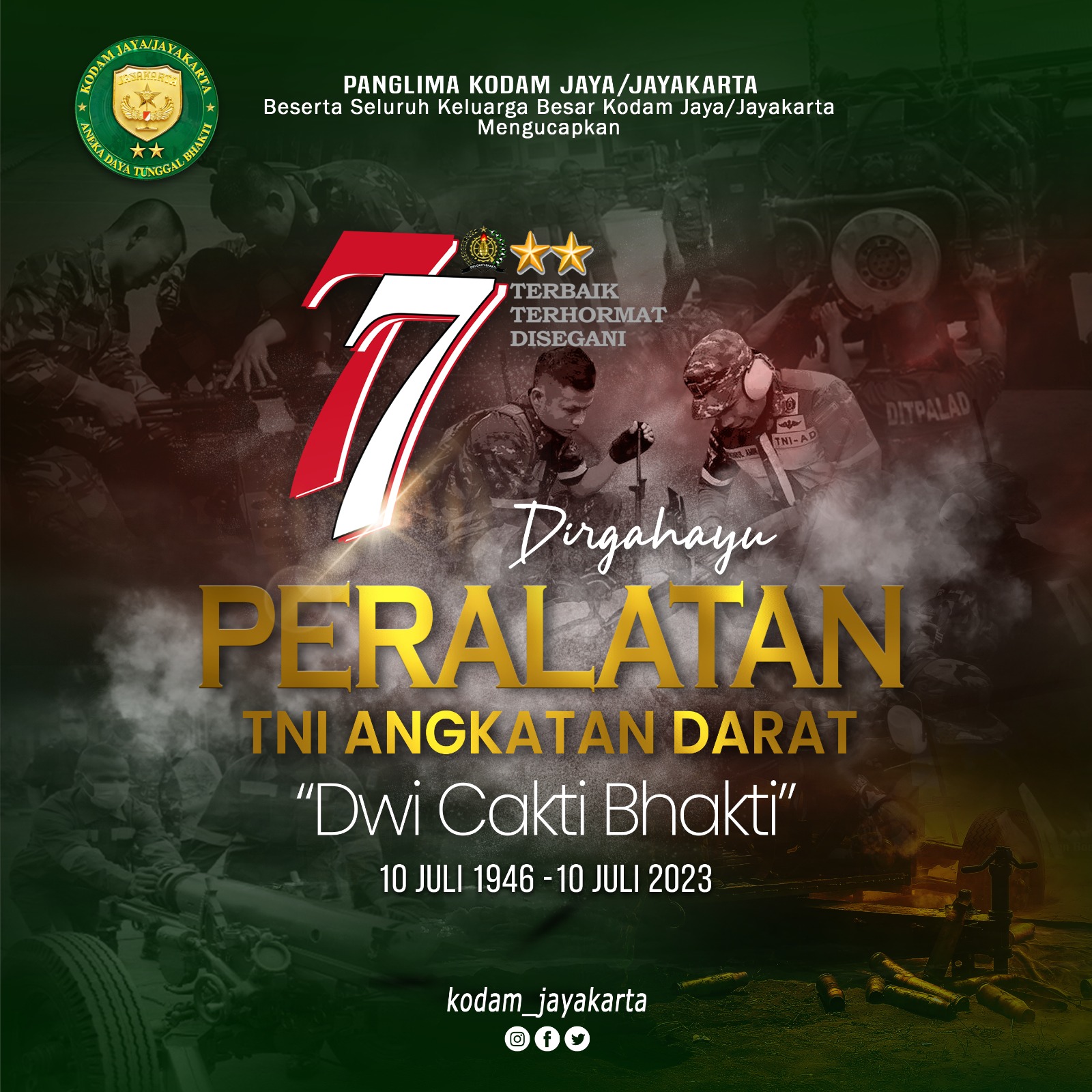 Dirgahayu 77 Tahun Peralatan TNI Angkatan Darat