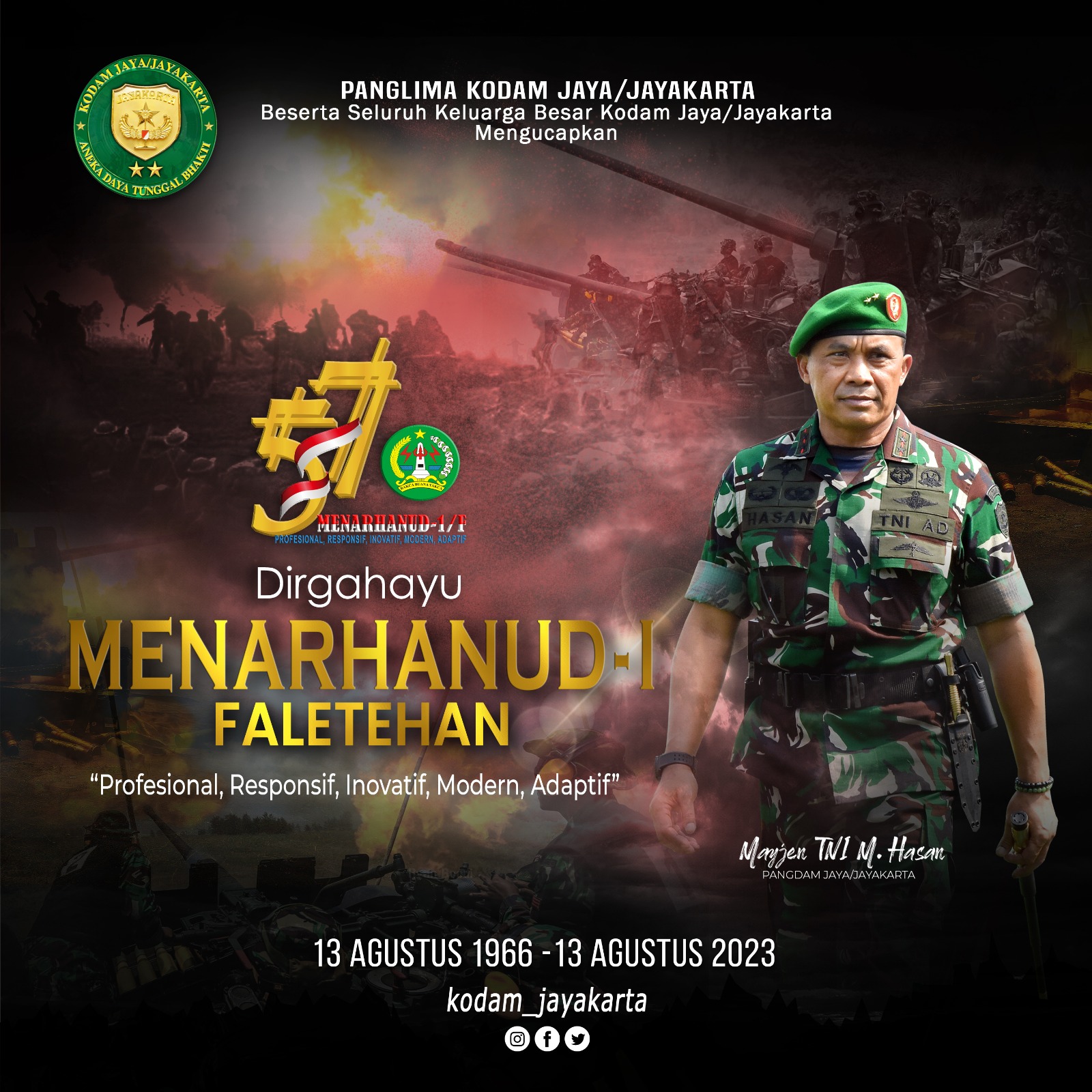 Dirgahayu Resimen Arhanud 1/Faletehan