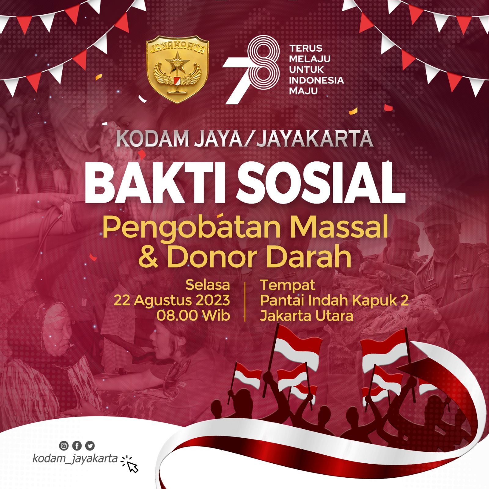 Bakti Sosial Kodam Jaya dalam Rangka HUT RI ke 78