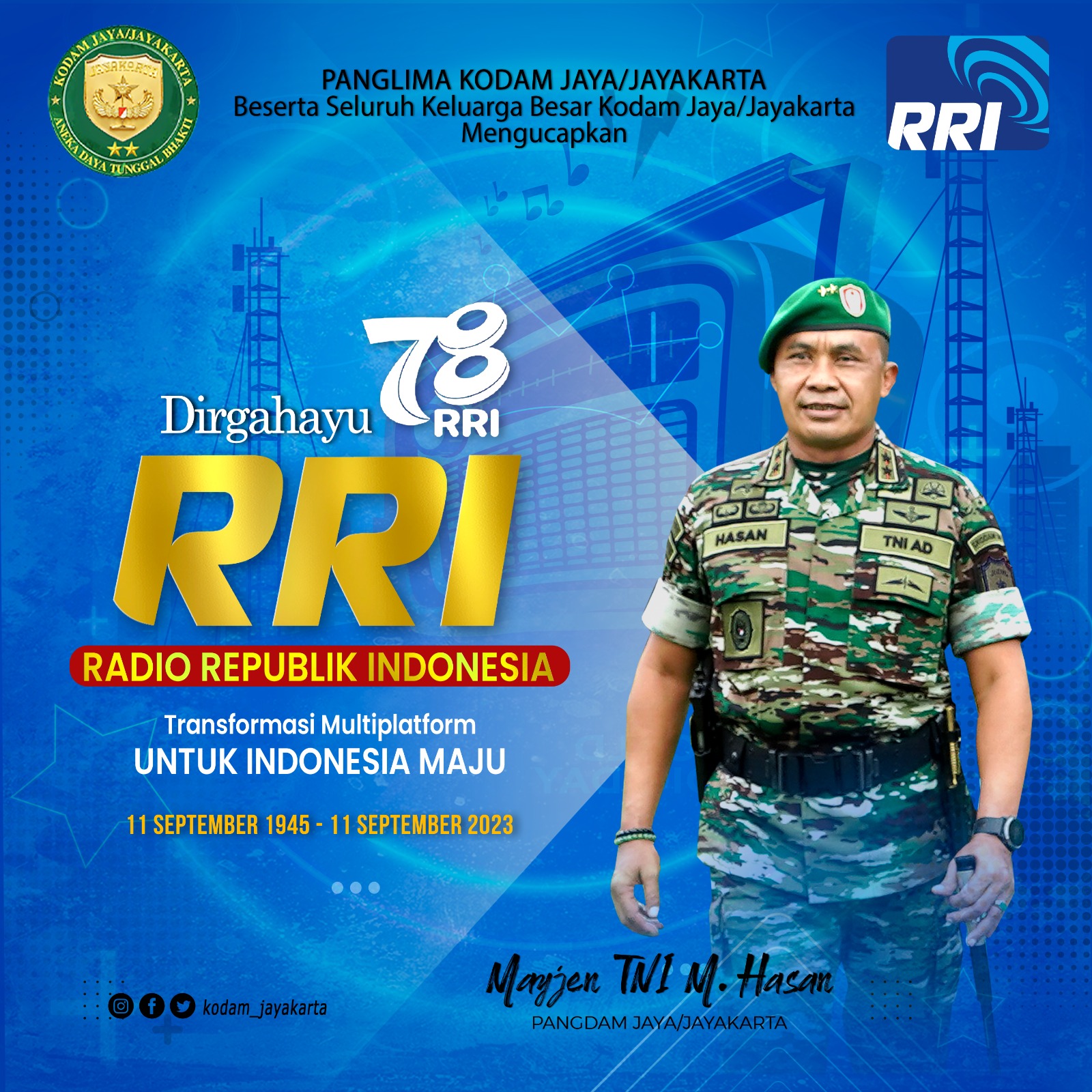 Dirgahayu Radio Republik Indonesia Ke 78 Tahun