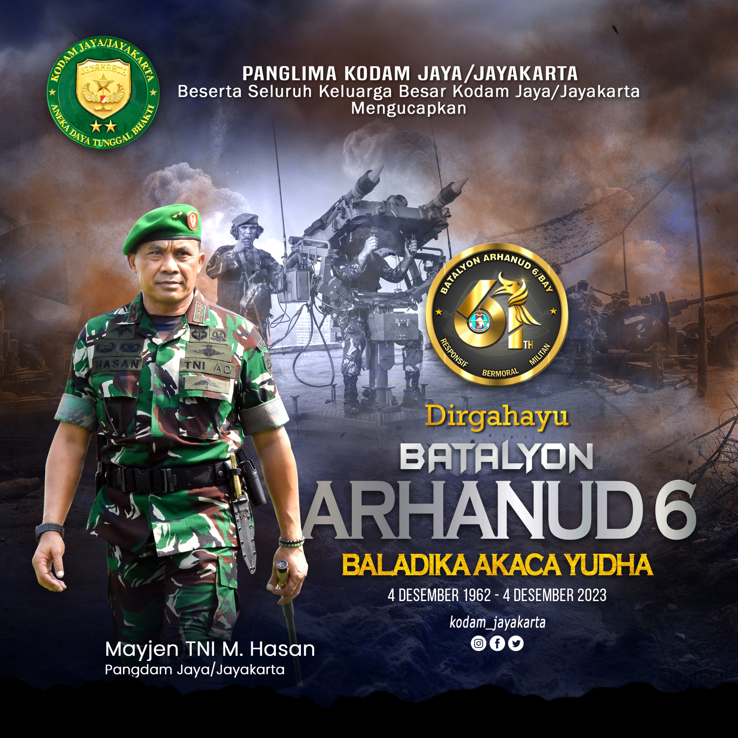 Dirgahayu Batalyon Arhanud 6/Baladika Akaca Yudha