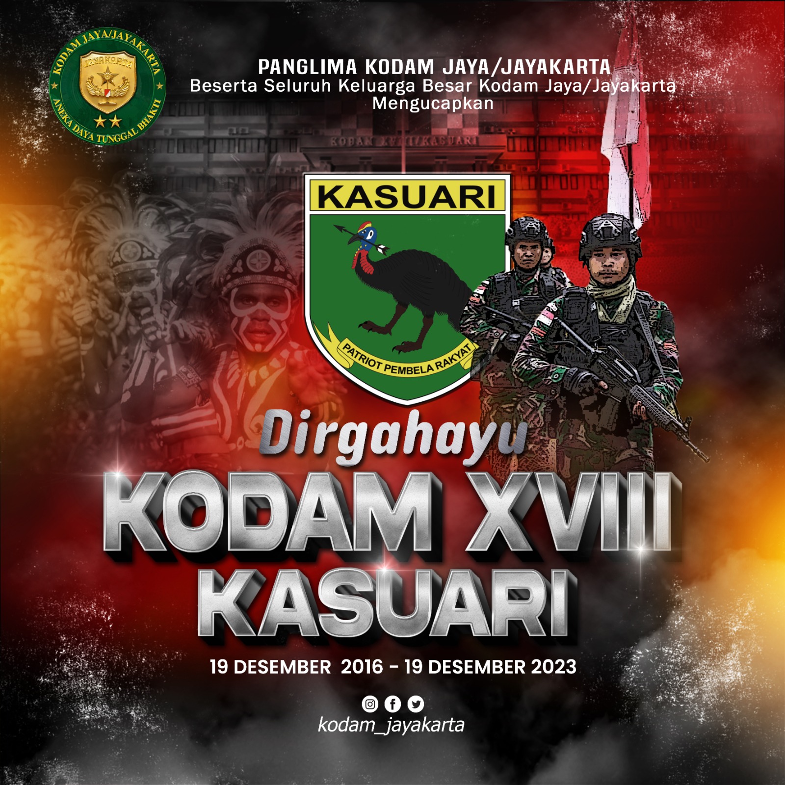 Dirgahayu Kodam XVIII/Kasuari 