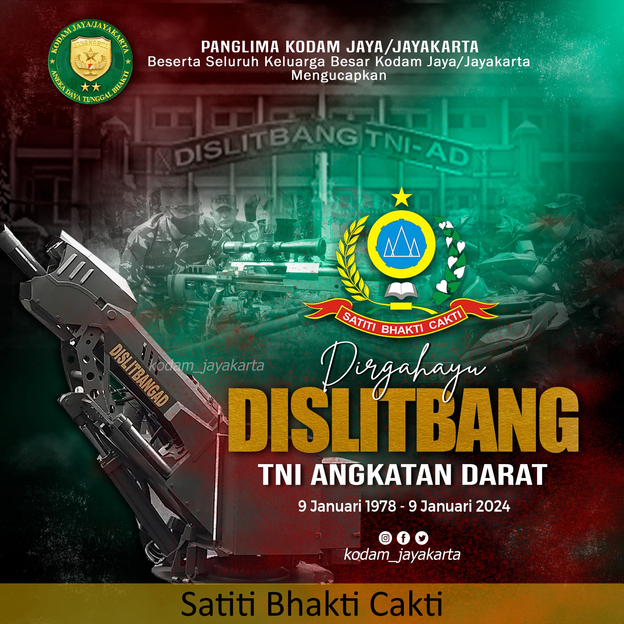 Dirgahayu Dislitbang Angkatan Darat