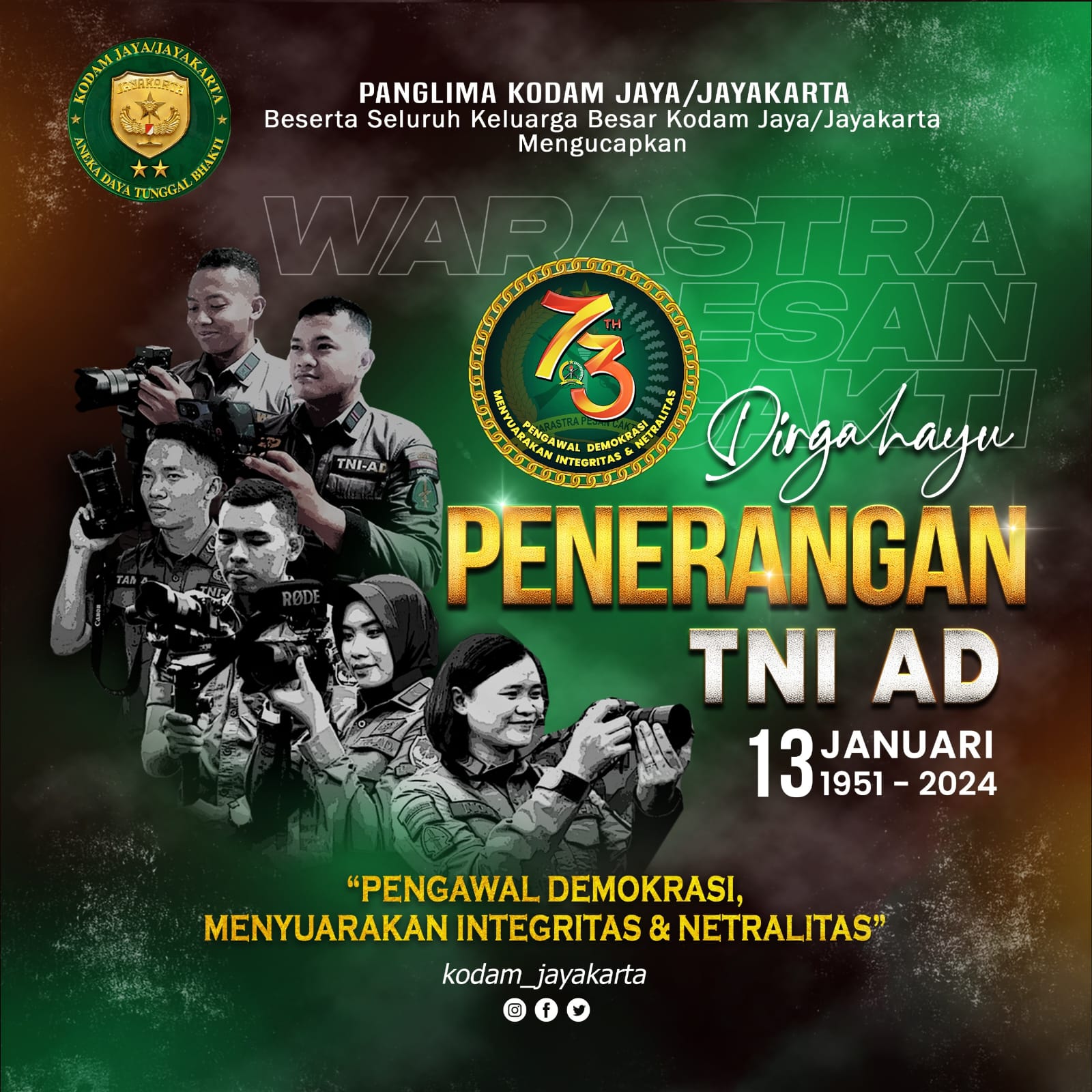 Dirgahayu Penerangan TNI Angkatan Darat