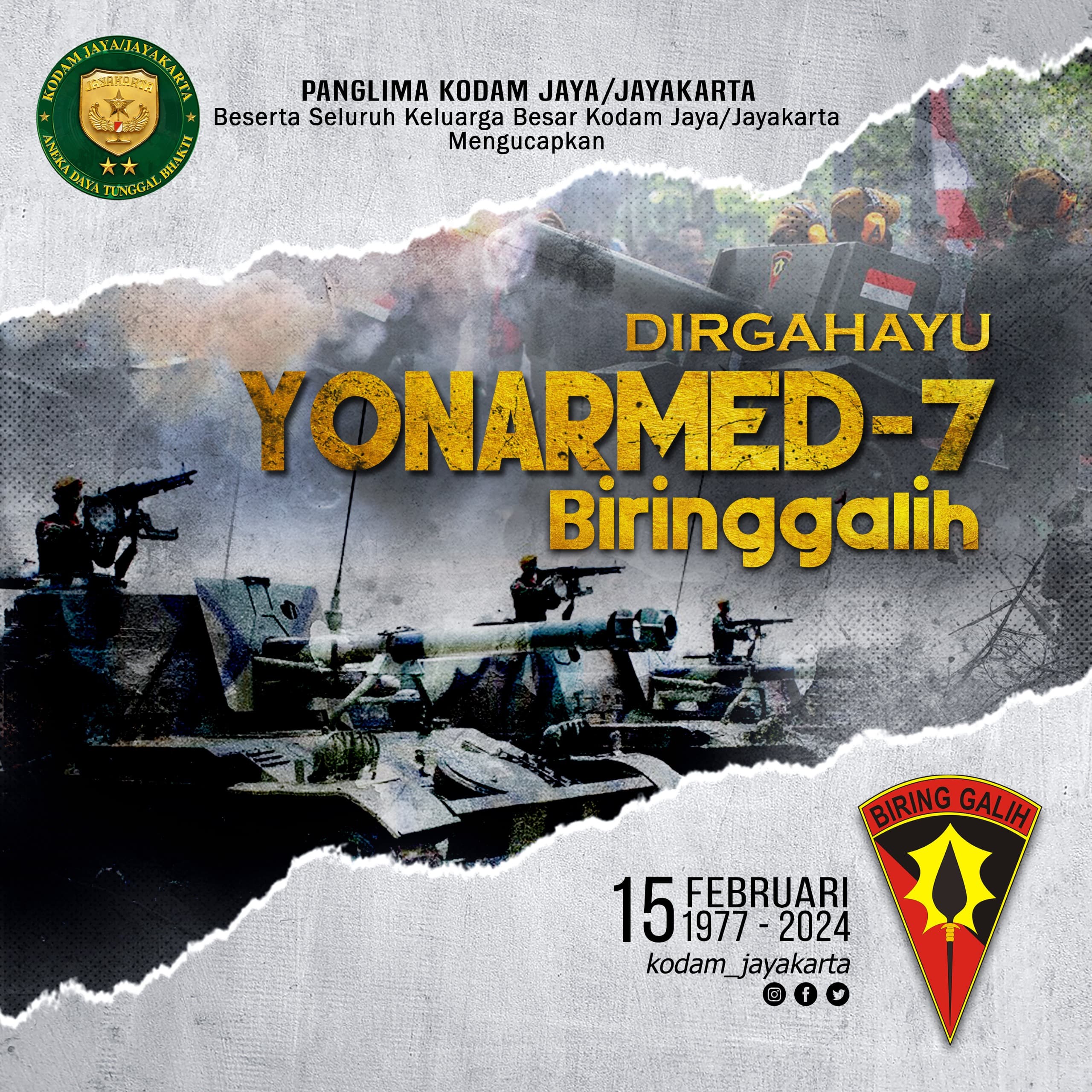 Dirgahayu Batalyon Armed 7/Biringgalih