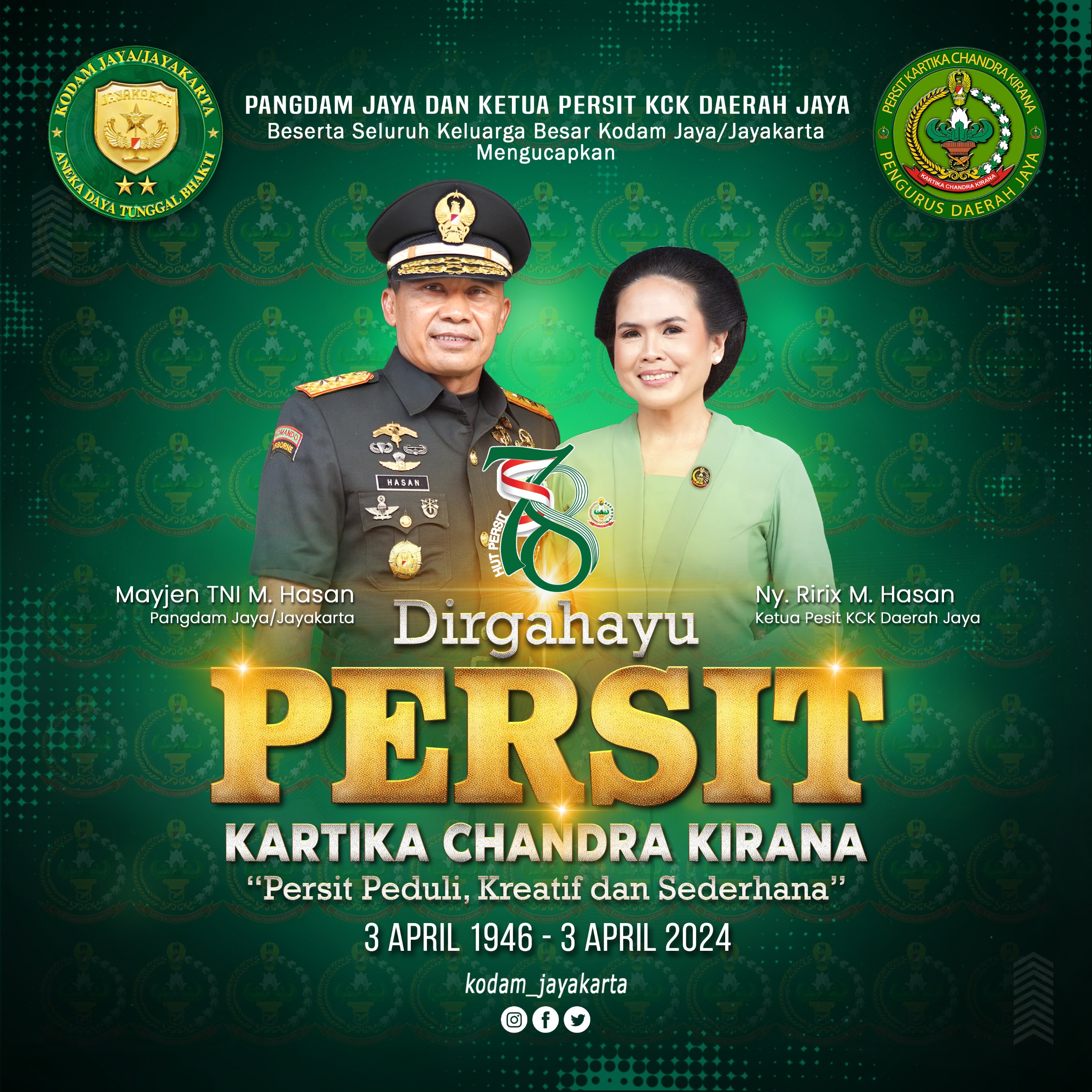 Dirgahayu Persit Kartika Chandra Kirana