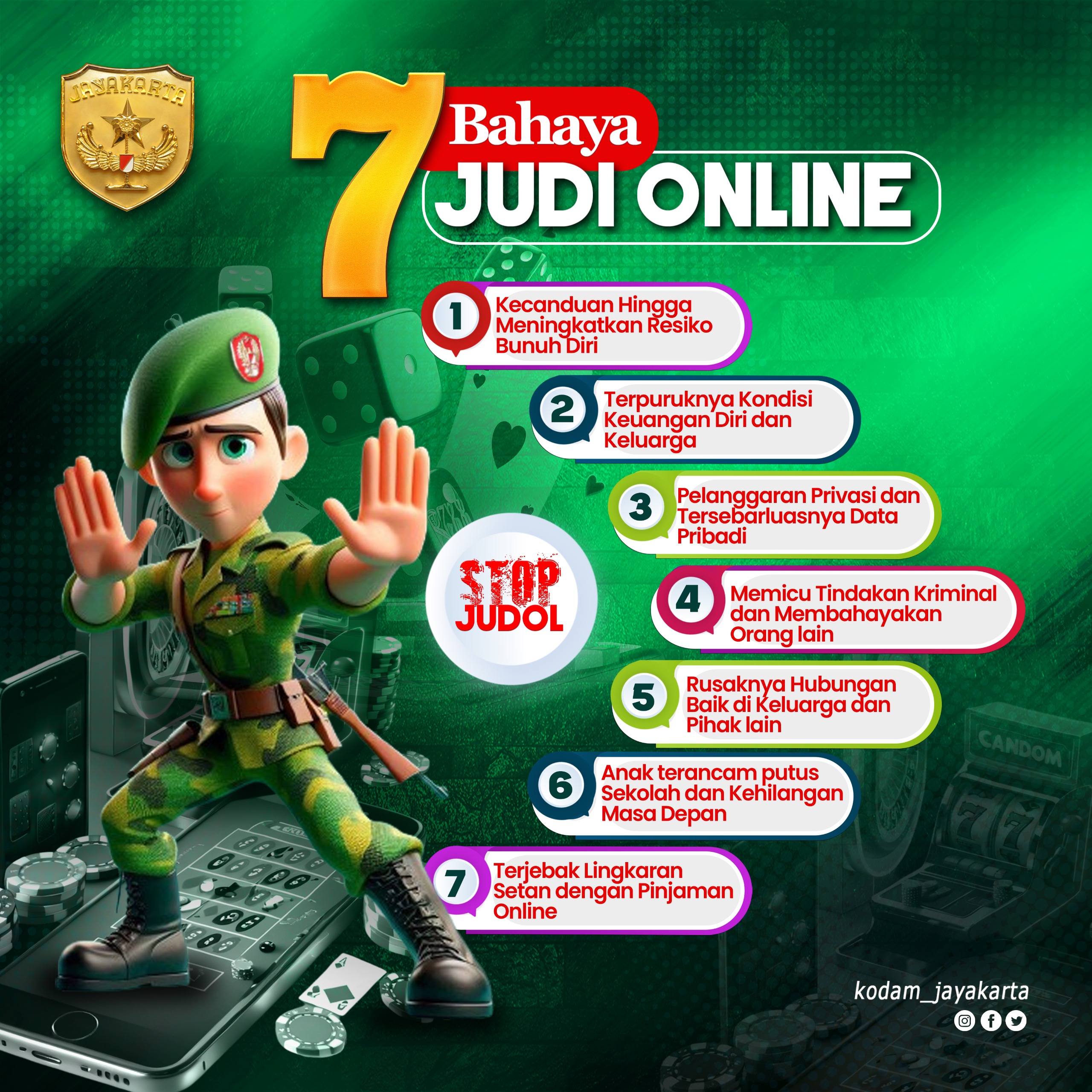 Stop Judi Online !!! 7 Bahaya Judi Online