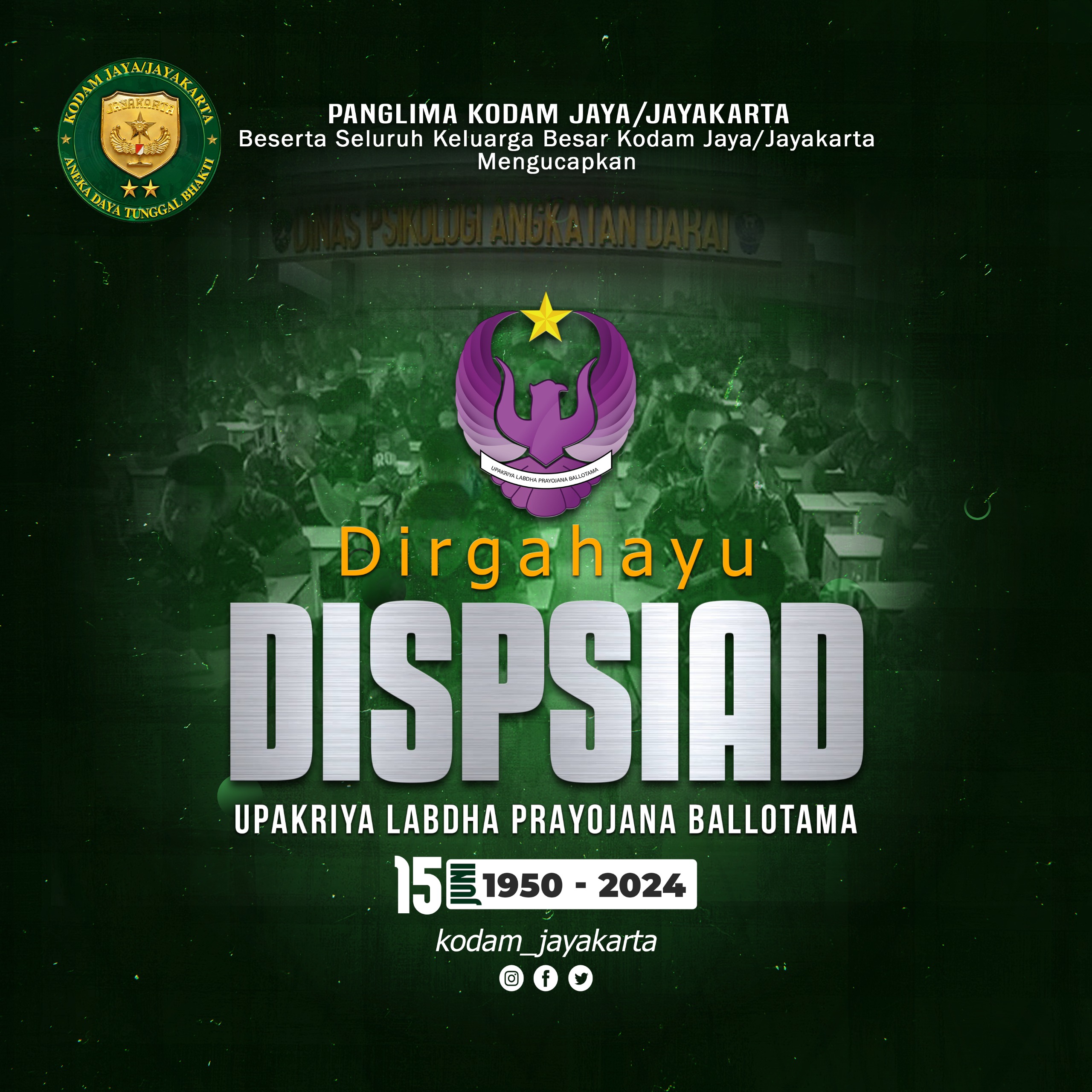 Dirgahayu Dinas Psikologi TNI Angkatan Darat