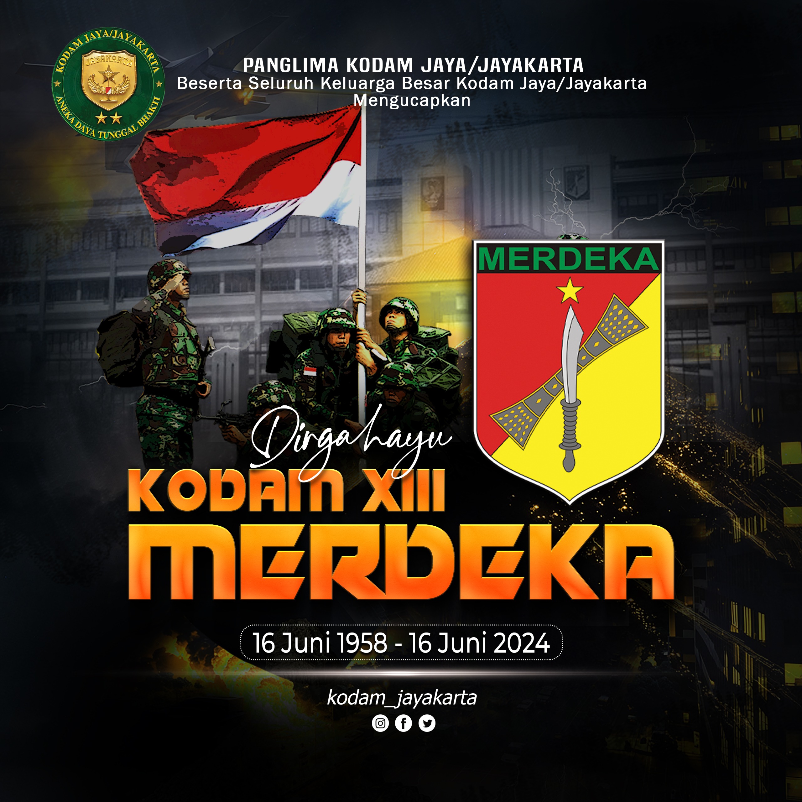 Dirgahayu Kodam XIII/Merdeka 