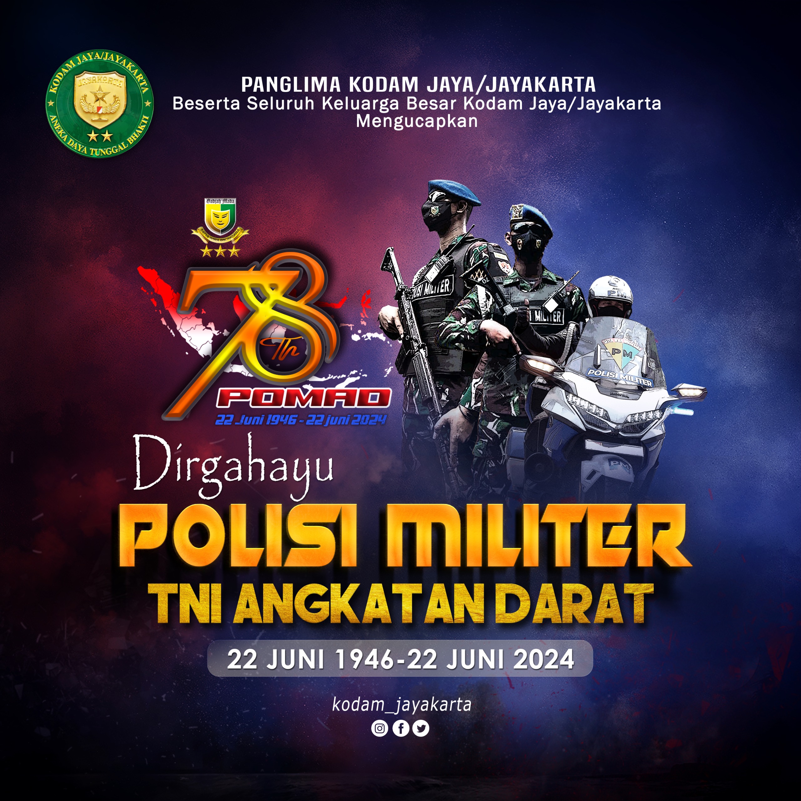 Dirgahayu Polisi Militer TNI Angkatan Darat