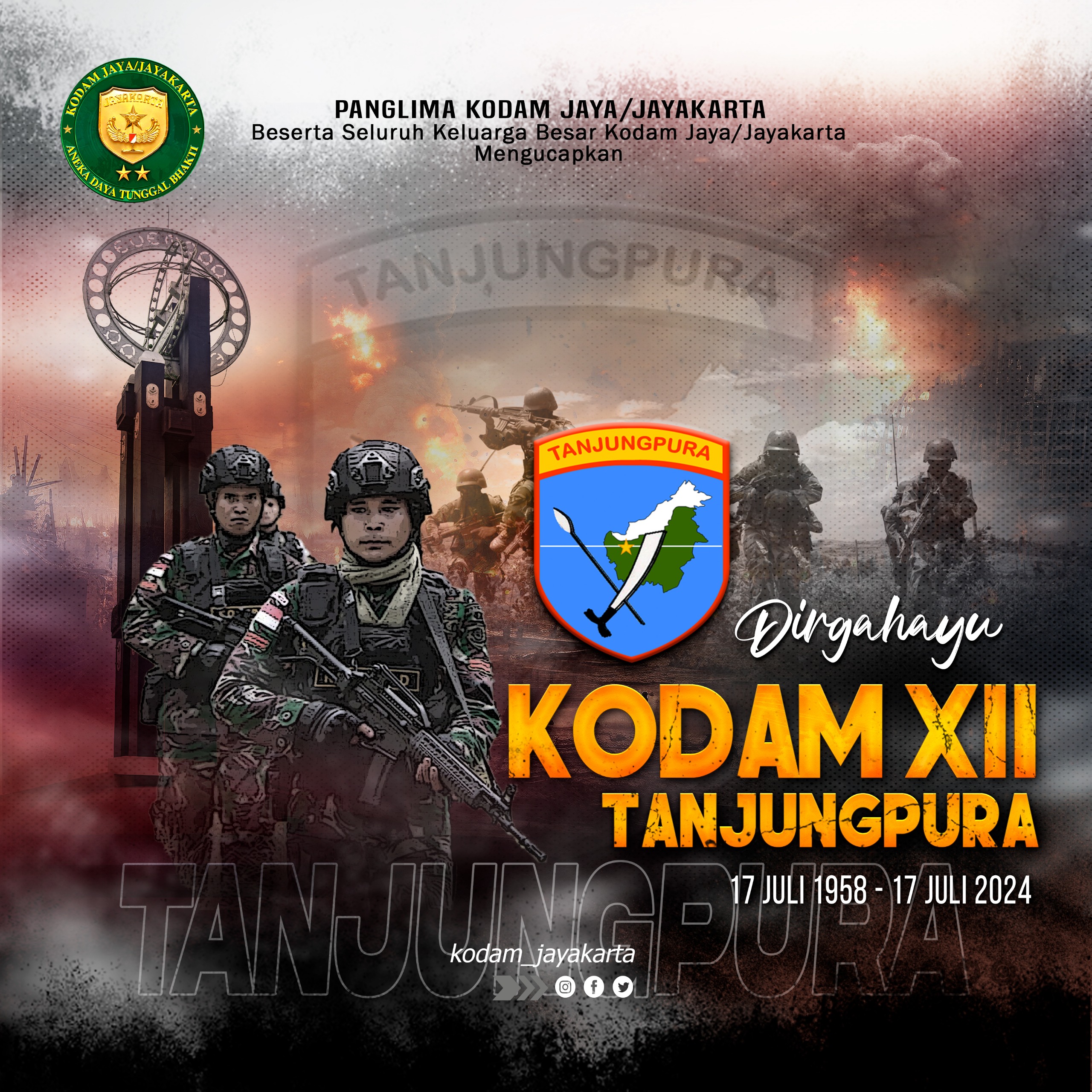 Dirgahayu Kodam XII/Tanjungpura