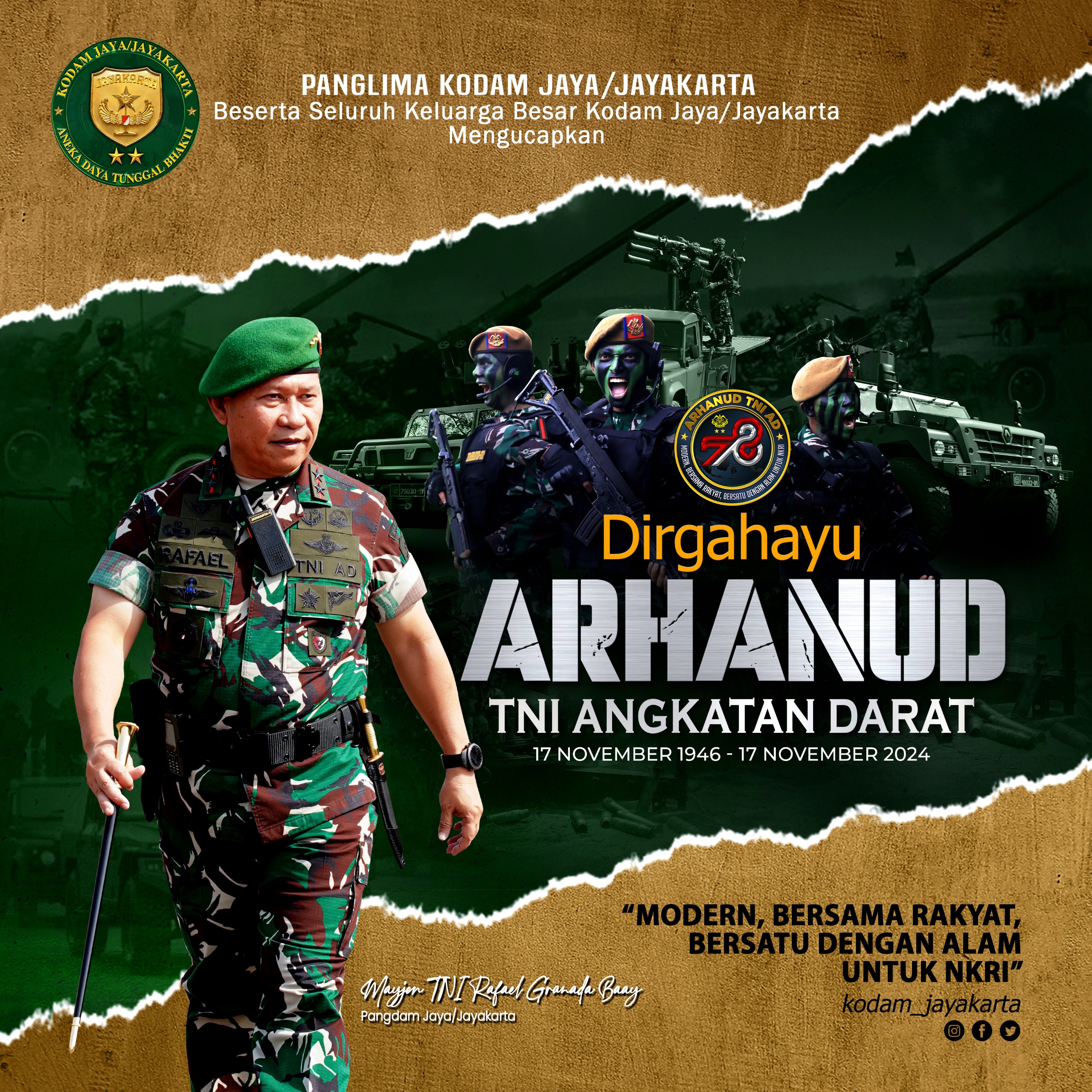 Dirgahayu Arhanud TNI Angkatan Darat
