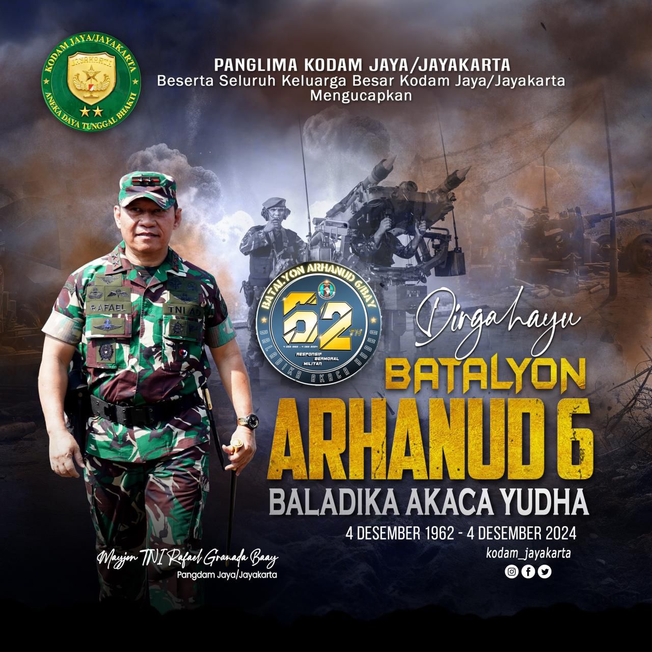 Dirgahayu Batalyon Arhanud 6 