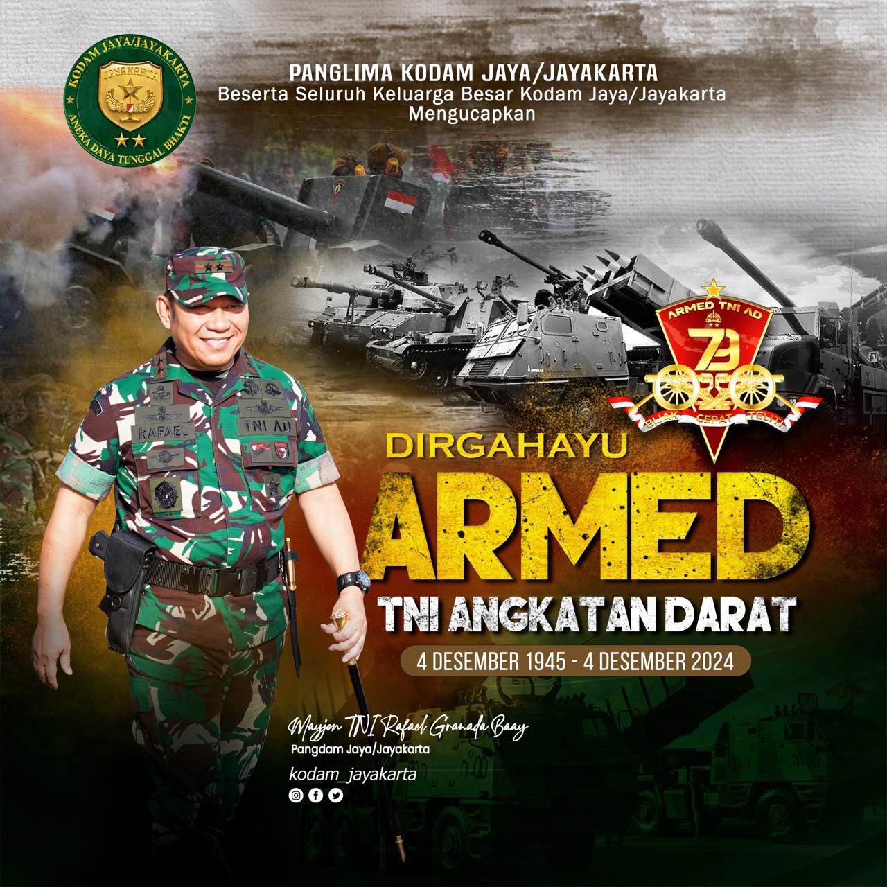 Dirgahayu Armed TNI Angkatan Darat 