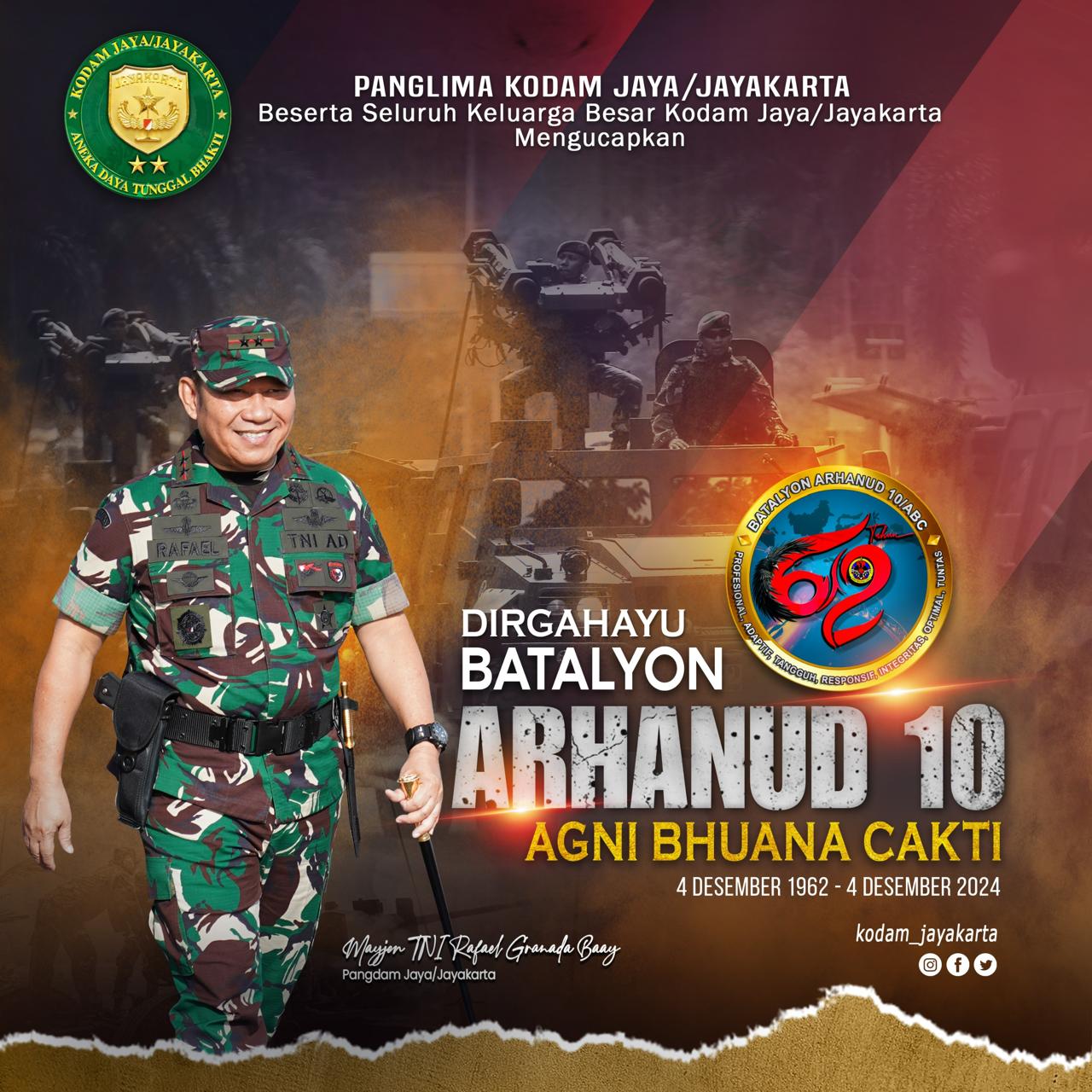Dirgahayu Batalyon Arhanud 10 