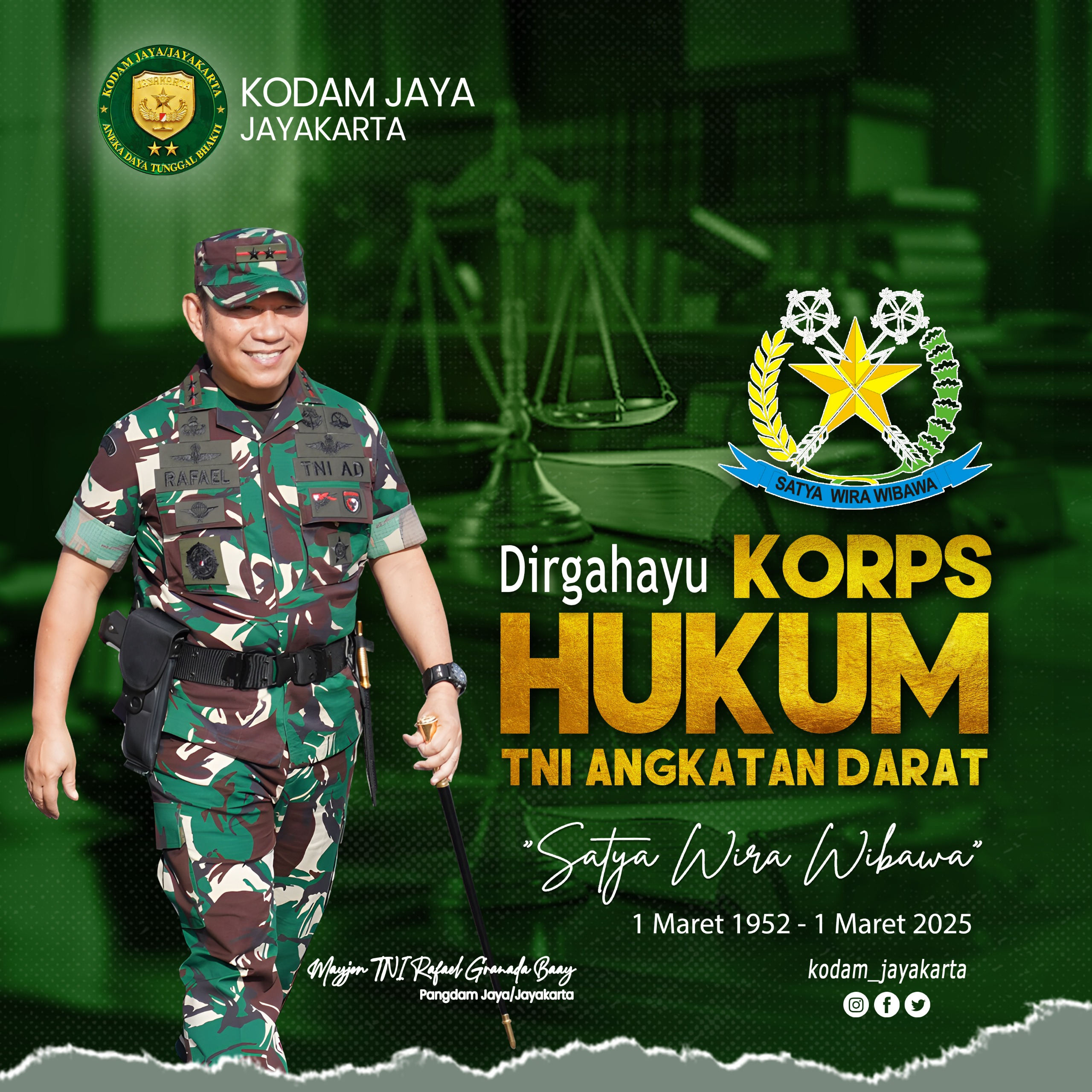 Dirgahayu Korps Hukum TNI Angkatan Darat