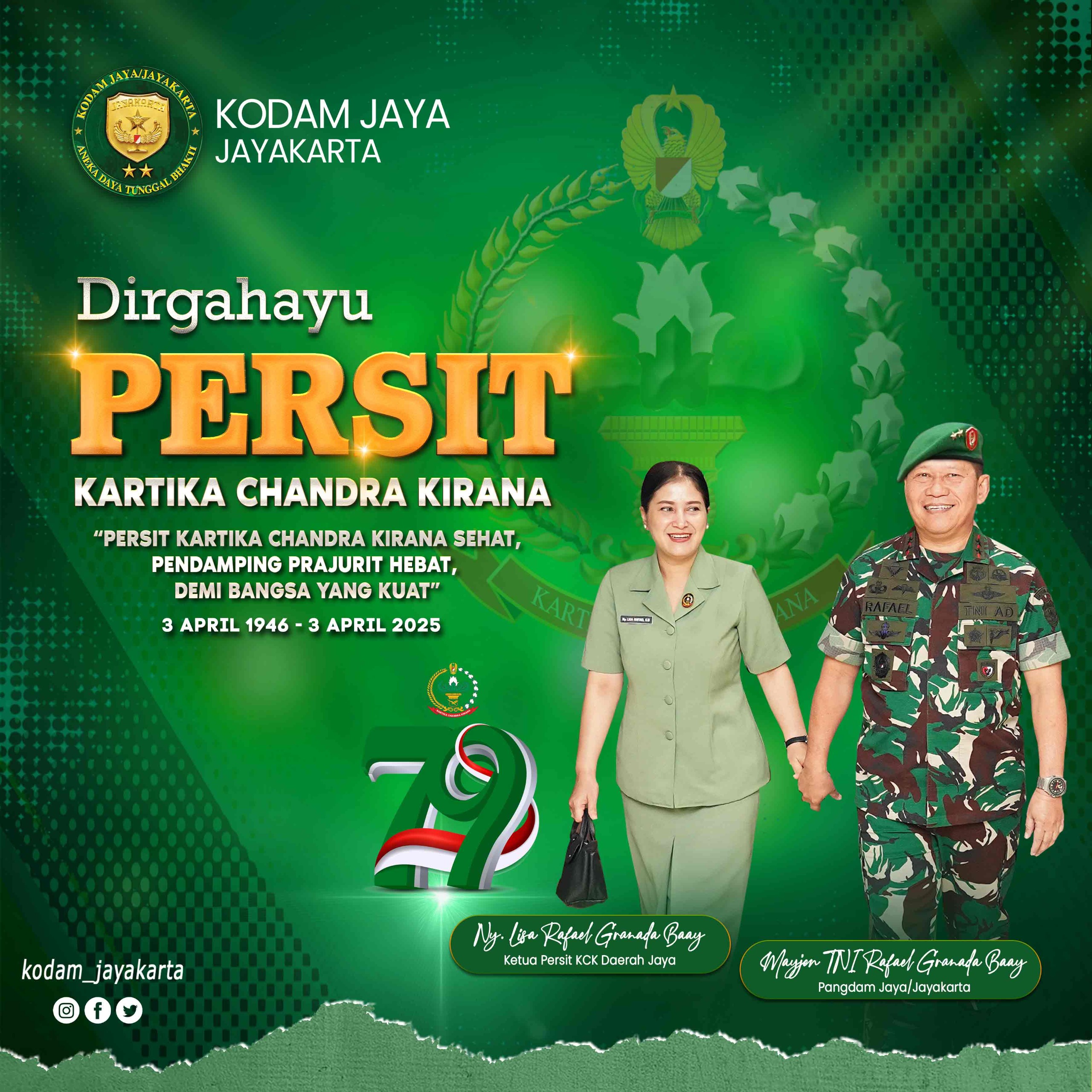 Dirgahayu Persit Kartika Chandra Kirana 