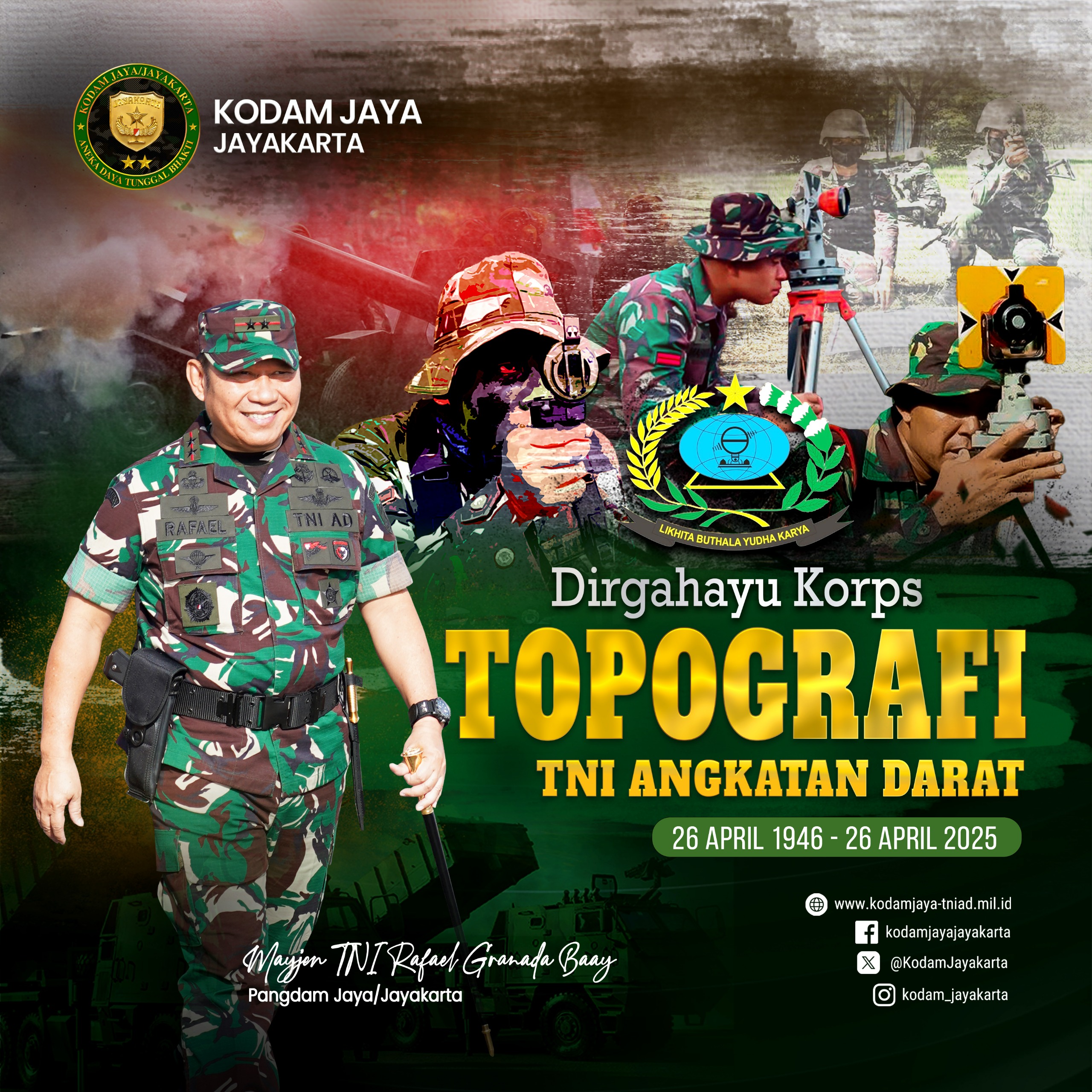 Dirgahayu Korps TOPOGRAFI TNI Angkatan Darat