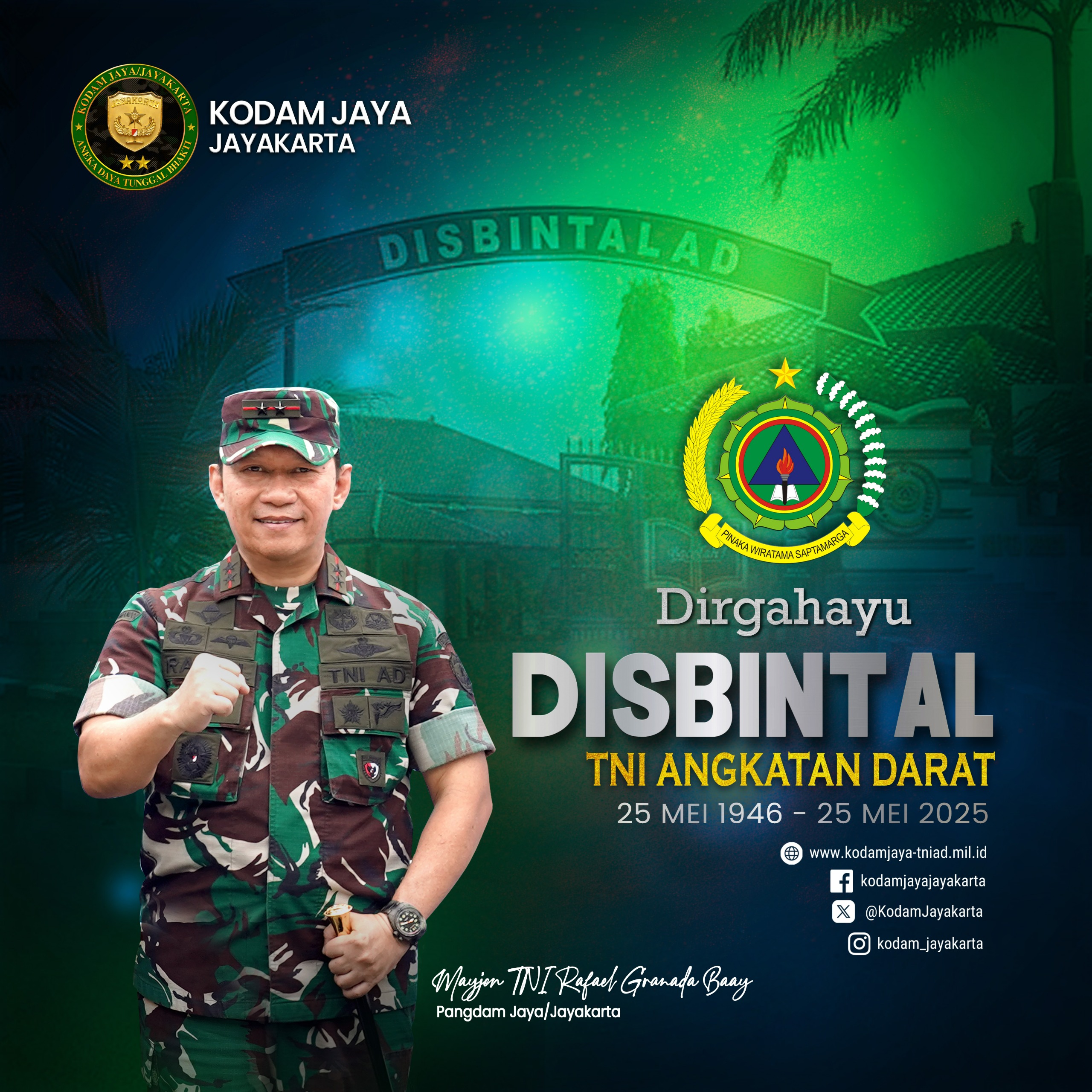 Dirgahayu DISBINTAL TNI Angkatan Darat | 25 Mei 2025