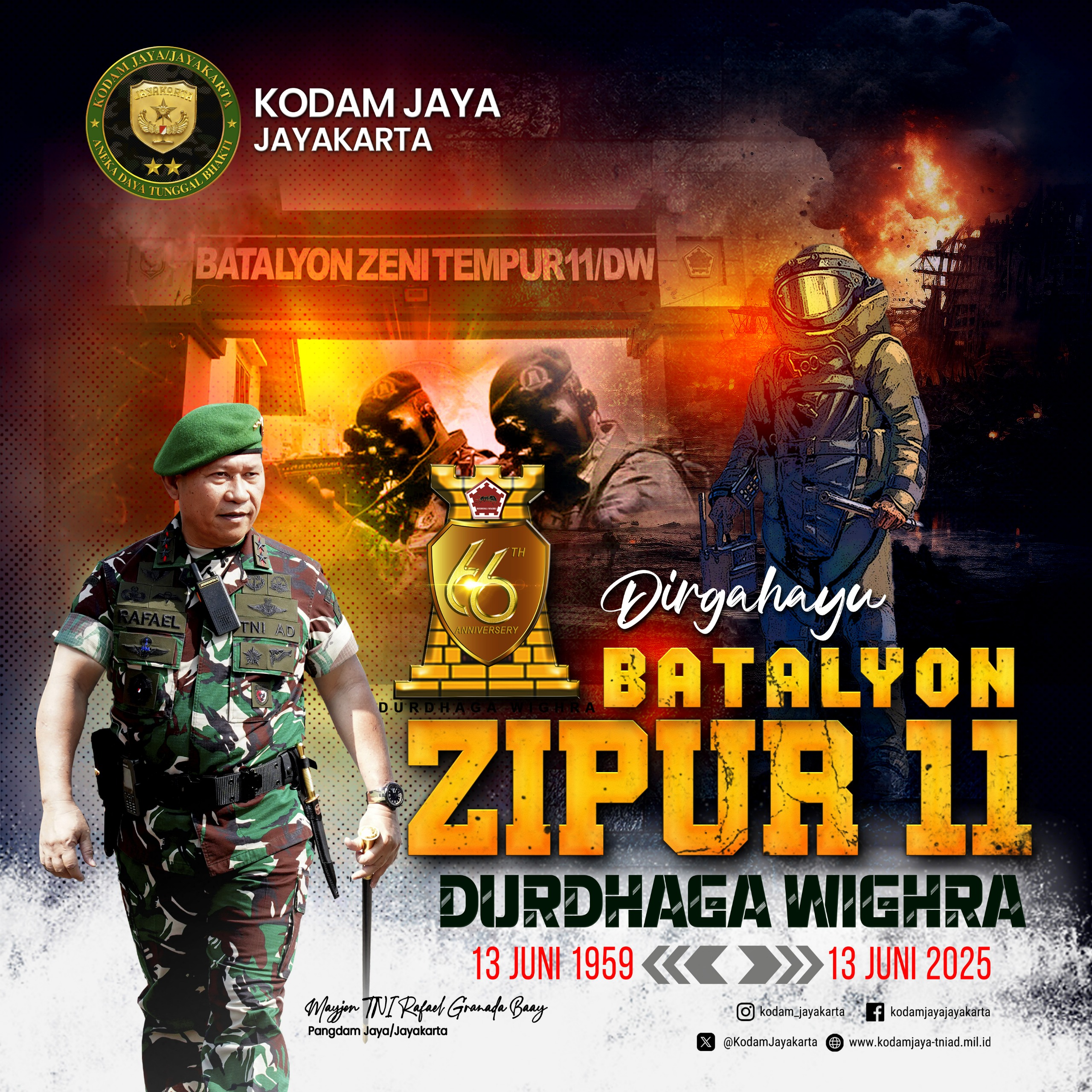 Dirgahayu Batalyon Zeni Tempur 11/DW
