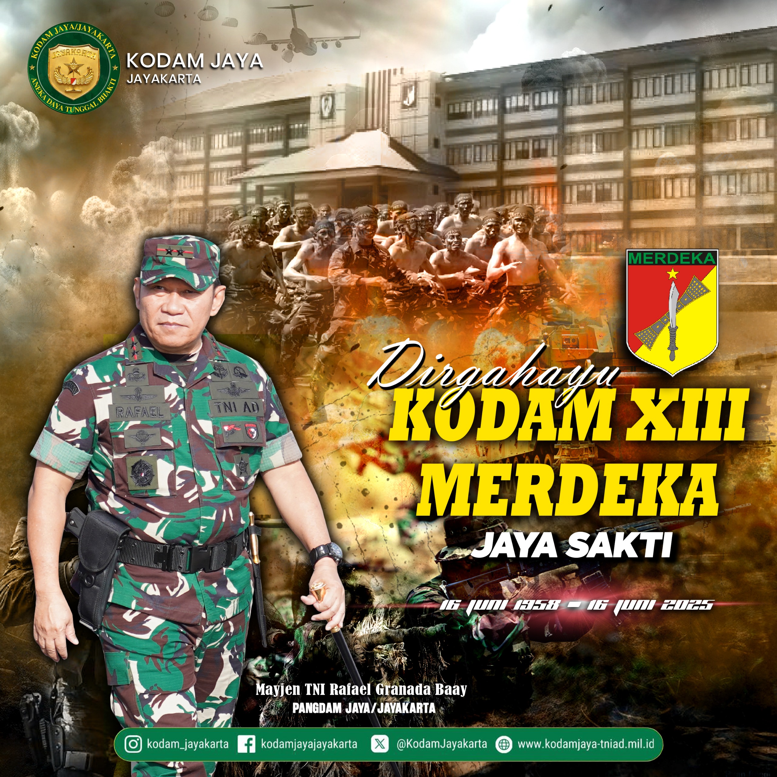 Dirgahayu Kodam XIII/Merdeka 