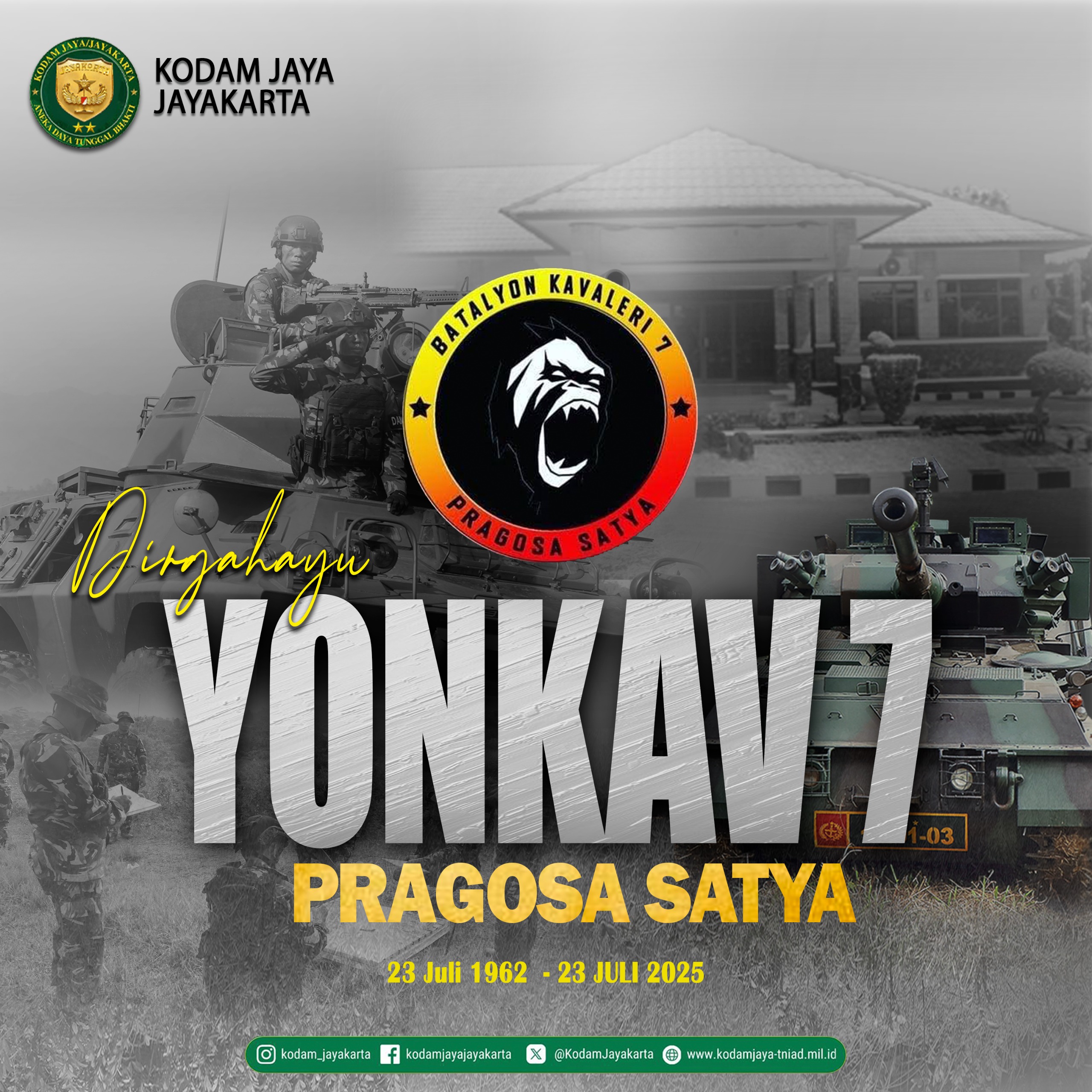 Dirgahayu Batalyon Kavaleri 7/Pragosa Satya