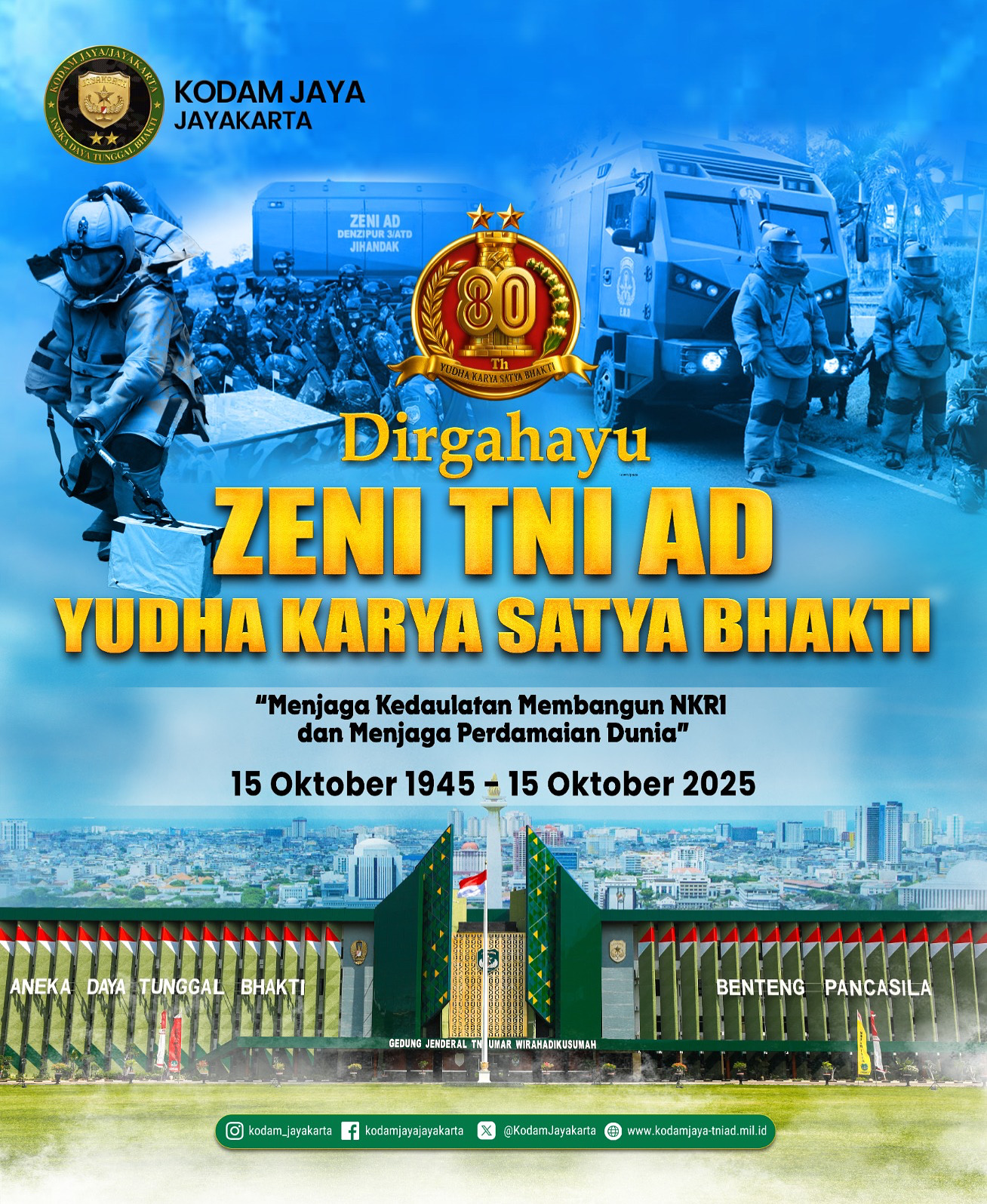 Dirgahayu Korps Zeni TNI Angkatan Darat