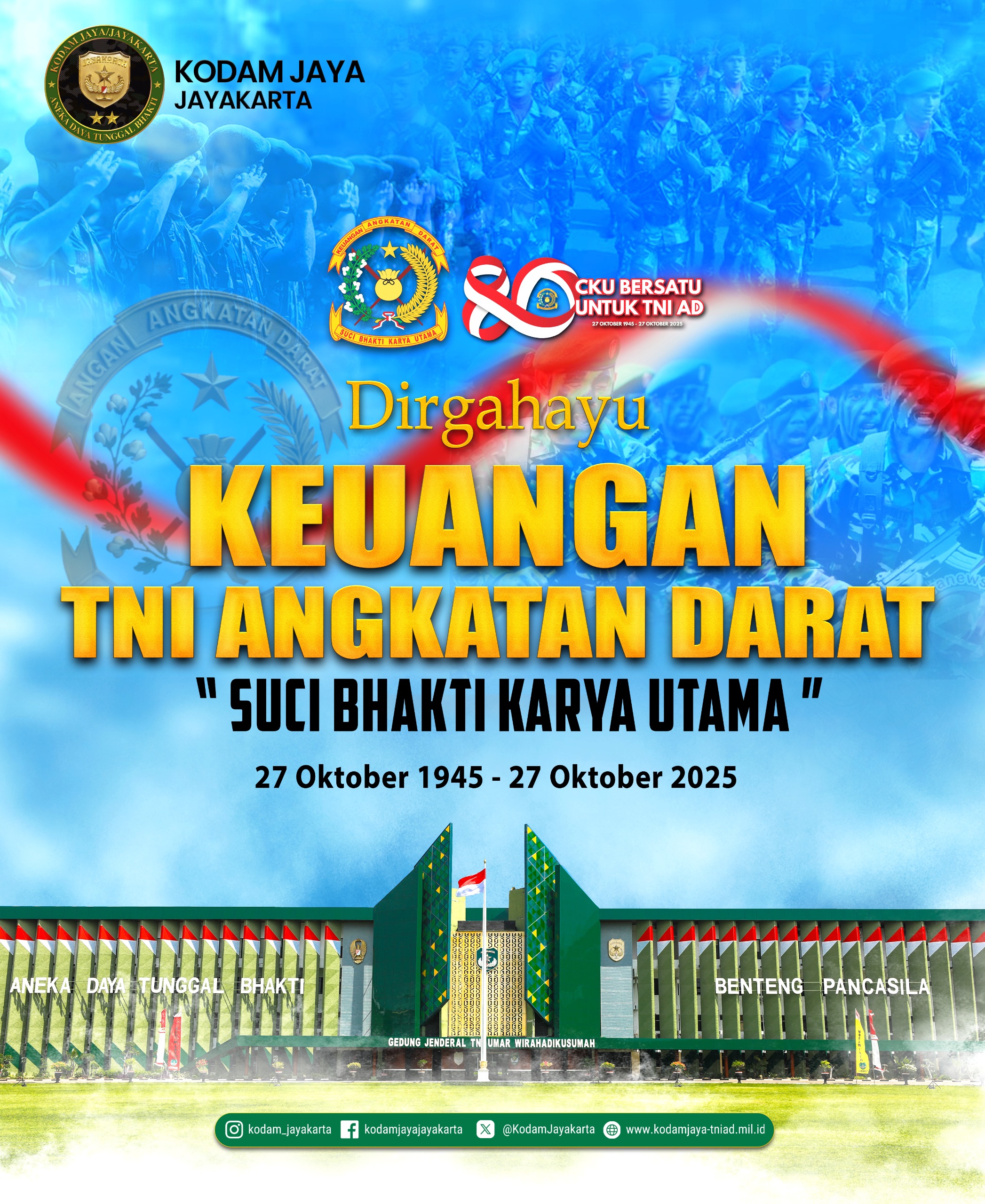 Dirgahayu ke-80 Keuangan TNI Angkatan Darat