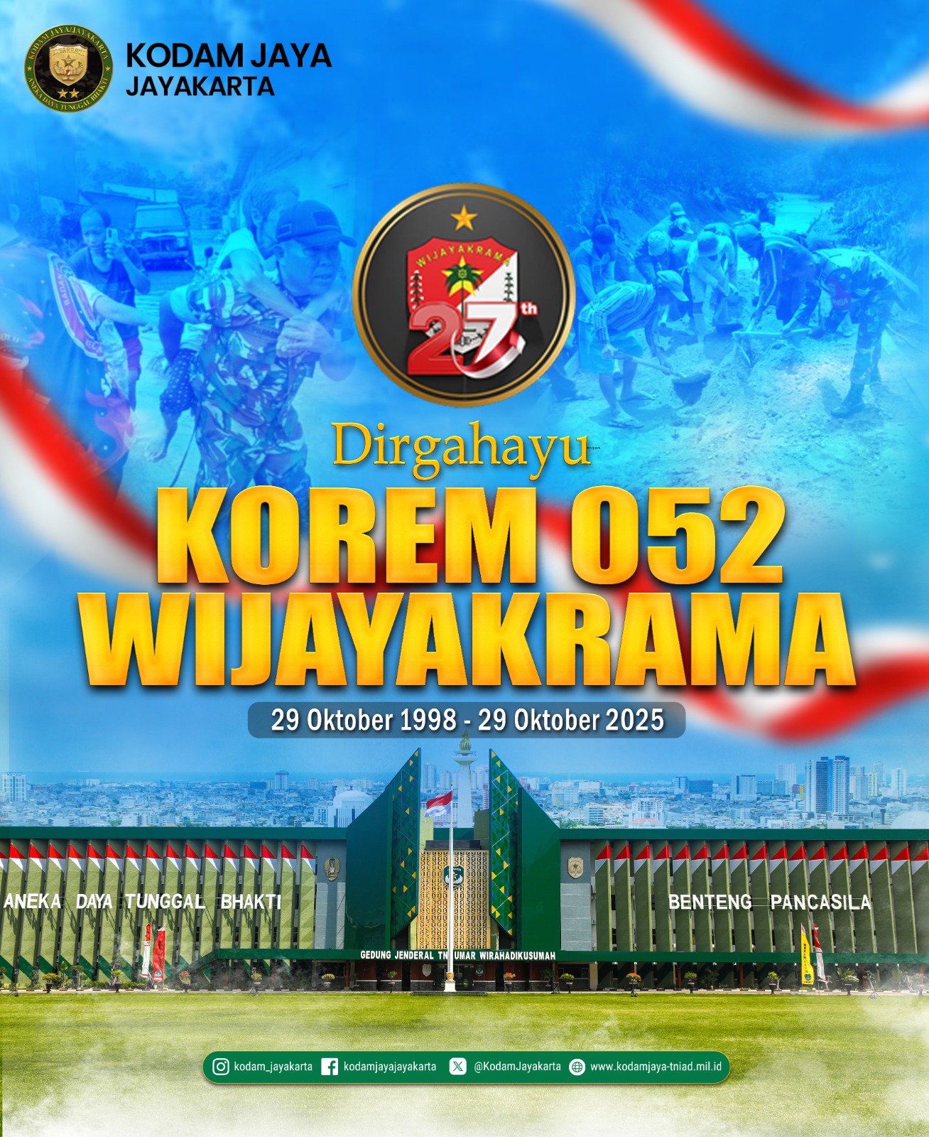Dirgahayu ke-27 Tahun Korem 052/Wijayakrama