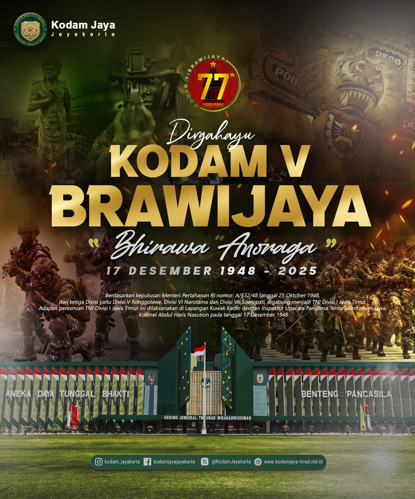 Dirgahayu ke-77 Kodam V / Brawijaya