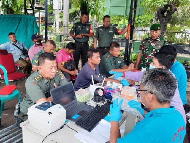 Bantu Ketersediaan Darah, Kodim 0502/JU Gelar Donor Darah Bersama RSPAD Gatot Soebroto