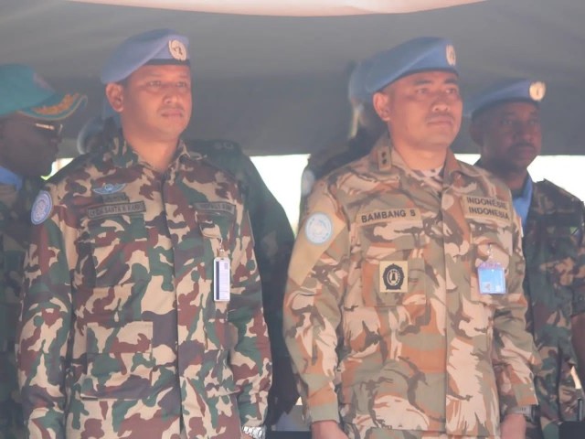 Satgas Kizi TNI Konga XX-S Monusco Mengikuti Force Commander Farewell Ceremony di FIB