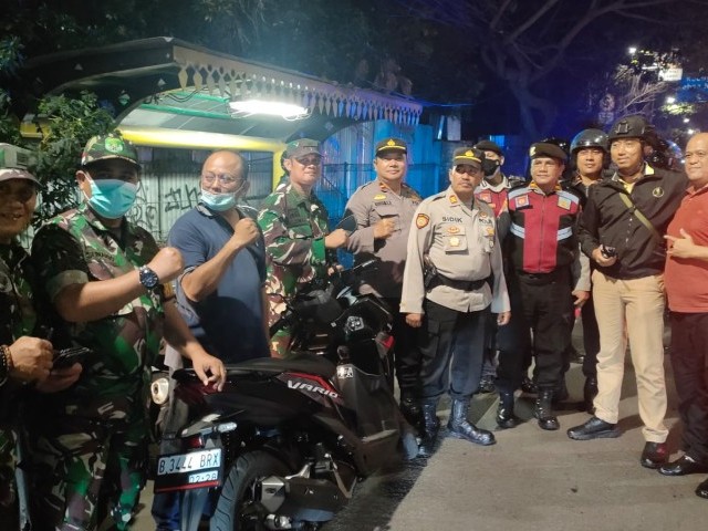 Koramil 05/KJ Gelar Apel Gabungan Tiga Pilar dan Patroli Malam Antisipasi Balap Liar, dan Genk Motor