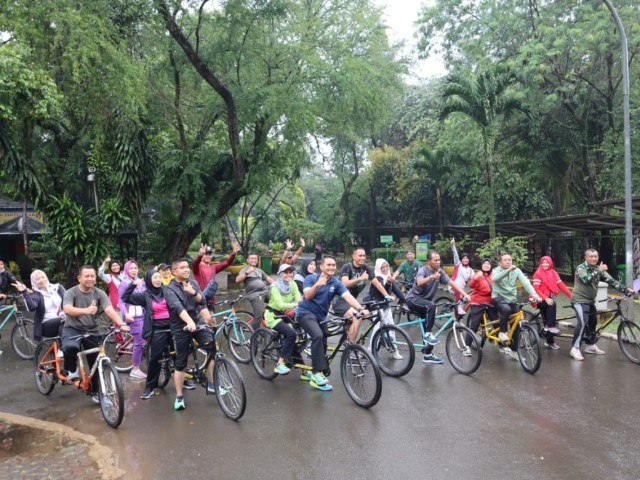 Kompak, Kodim 0504/JS Gowes Bersama di Ragunan