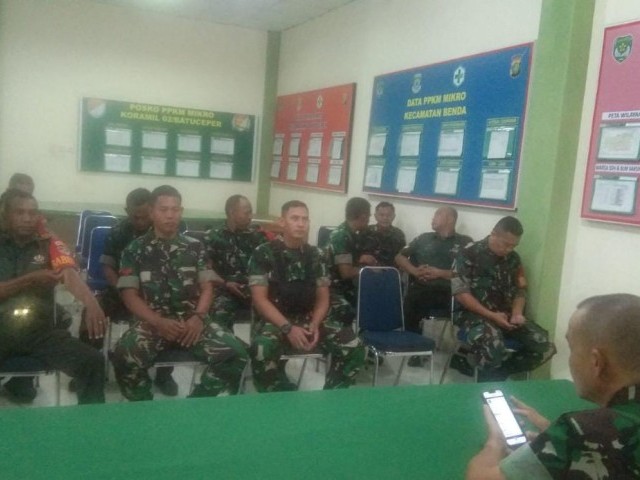 Danramil 02/Btc Tindak Lanjuti Rapim Pangdam Jaya Kepada Anggota