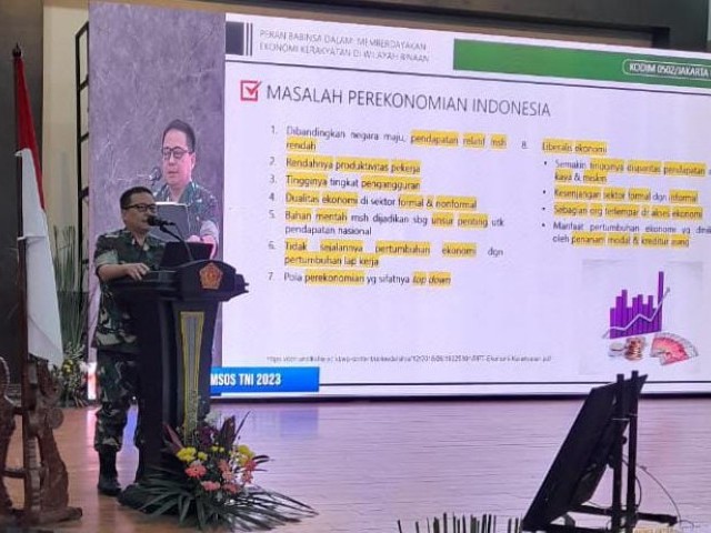Dandim 0502/Jakarta Utara Didaulat Sebagai Narasumber Dalam Kegiatan Komsos TNI Dengan Komunitas Teritorial Tahun 2023