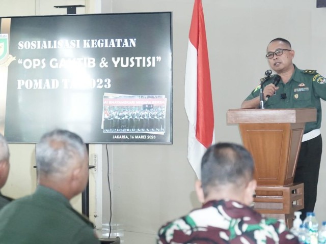 Tekan Angka Pelanggaran : Pomdam Jaya Gelar Sosialisasi  Operasi Gaktib & Yustisi Pomad TA 2023