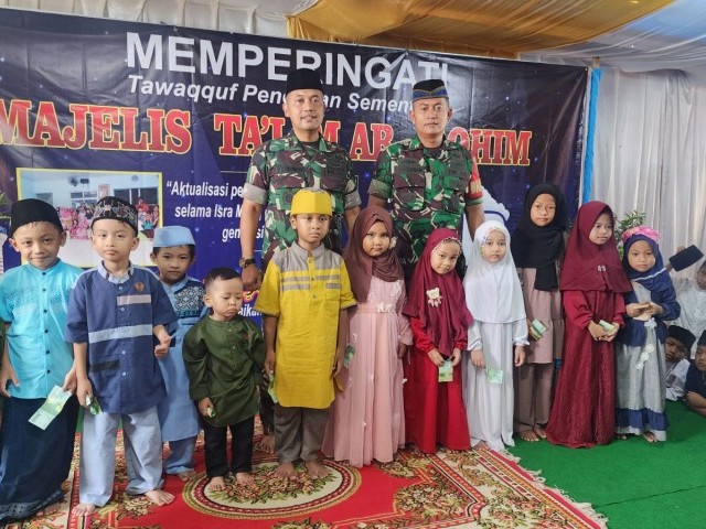 Danramil/04 Cengkareng Hadiri Tawaqquf pengajian Sementara Majelis Ta'lim Ar Rohim