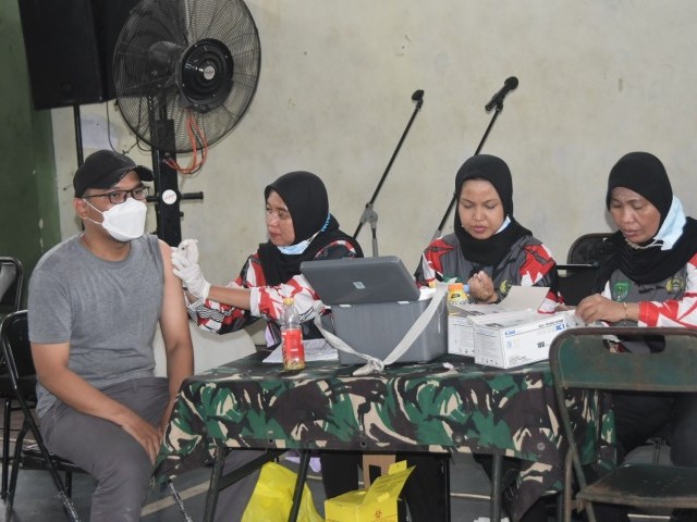Yonif Mekanis 201/Jaya Yudha Gelar Gebyar Vaksinasi di Hari Kedua