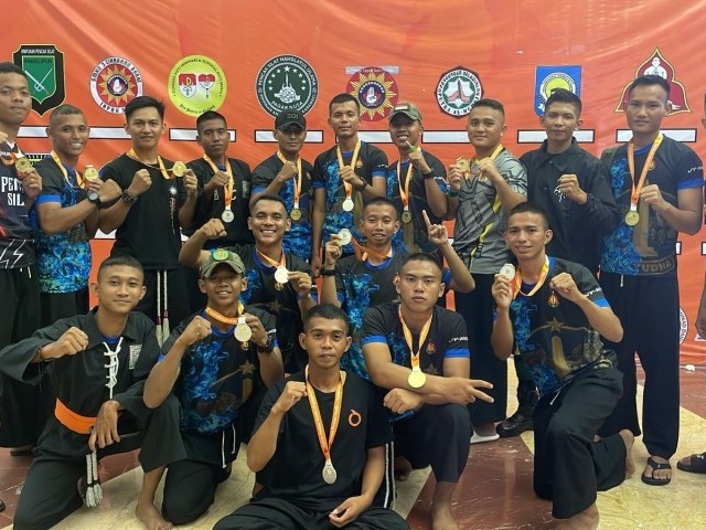 Prajurit Yonif Mekanis 201/JY Raih Prestasi Dalam Kejuaraan Nasional Pencak Silat