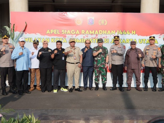Dandim 0502/JU Beserta Jajaran Hadiri Apel Siaga Ramadhan 1444 H Wilayah Kota Administrasi Jakarta Utara