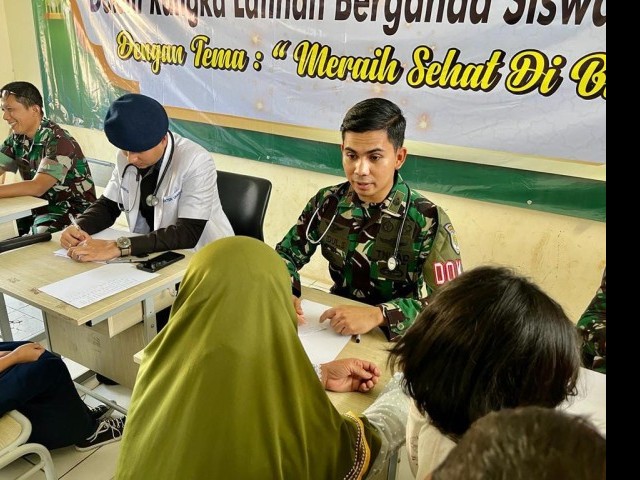 Mantapkan sinergitas TNI - Polri Peduli Terhadap Sesama, Rindam Jaya Gelar Bakti Sosial Saat Latihan Berganda Dikmata TNI AD