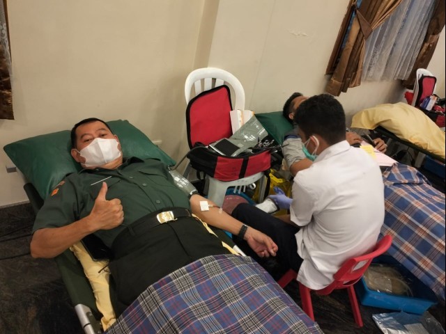 Kodim 0501/JP dan Yayasan Sri Sathya Sai Baba Gelar Baksos Donor Darah