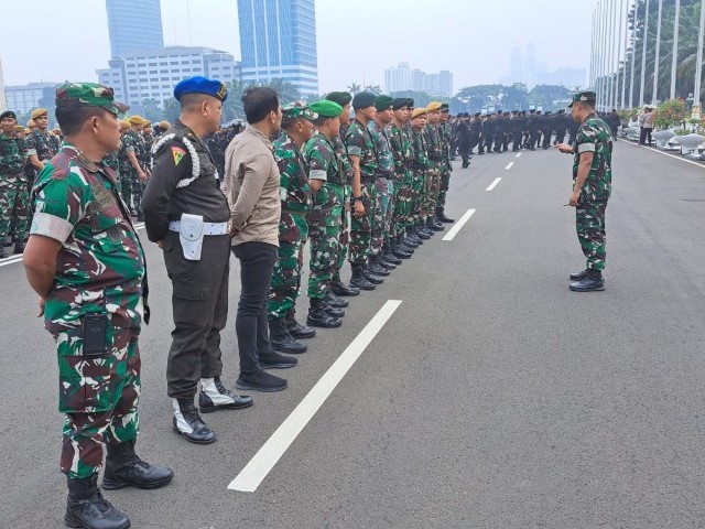 Kodim 0501/JP dan Polres Metro Jakpus Siap Amankan Unras Hari Buruh Secara Humanis