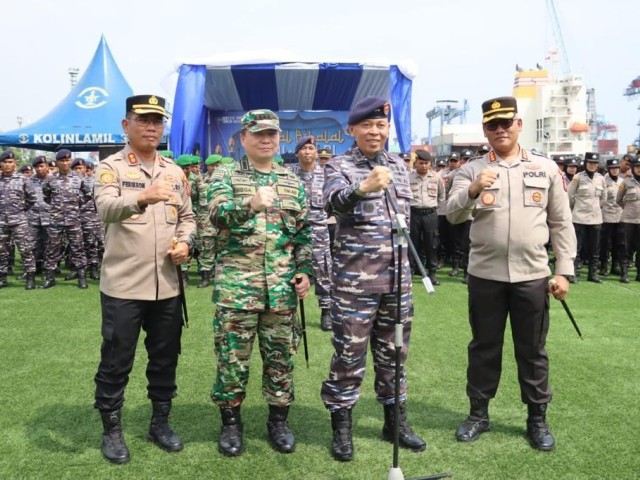 Dandim 0502/JU Hadiri Apel Khusus Halal Bihalal TNI - POLRI