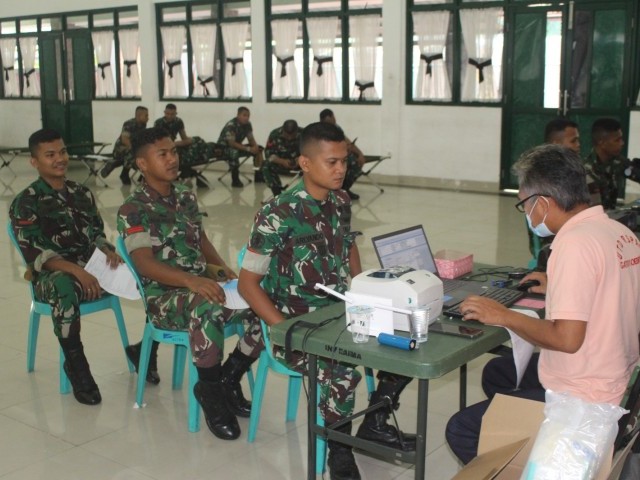 Setetes Darah Demi Kemanusiaan, Batalyon Arhanud 6/BAY Melaksanakan Kegiatan Donor Darah