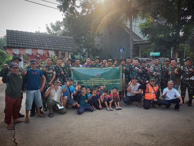 Prajurit Tajimalela  Laksanakan Karya Bakti TNI Satnonkowil
