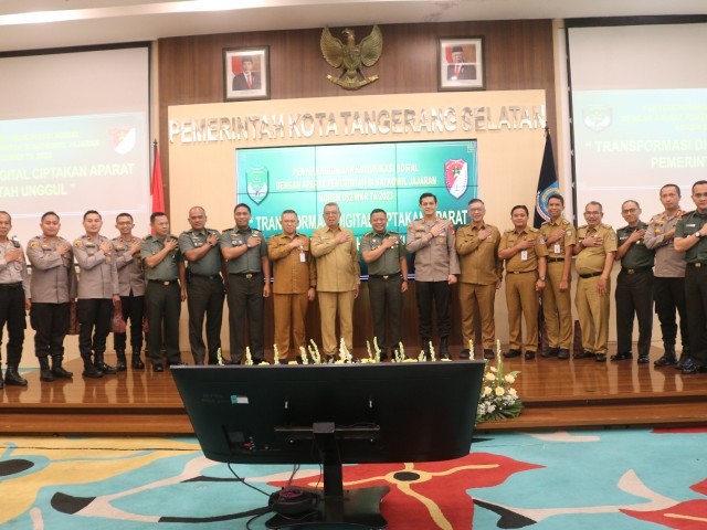 Korem 052/Wkr Gelar Komsos Dengan Aparat Pemerintah Kota Tangsel